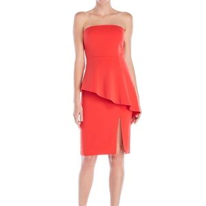 Jay Godfrey Asymmetrical midi with peplum detail